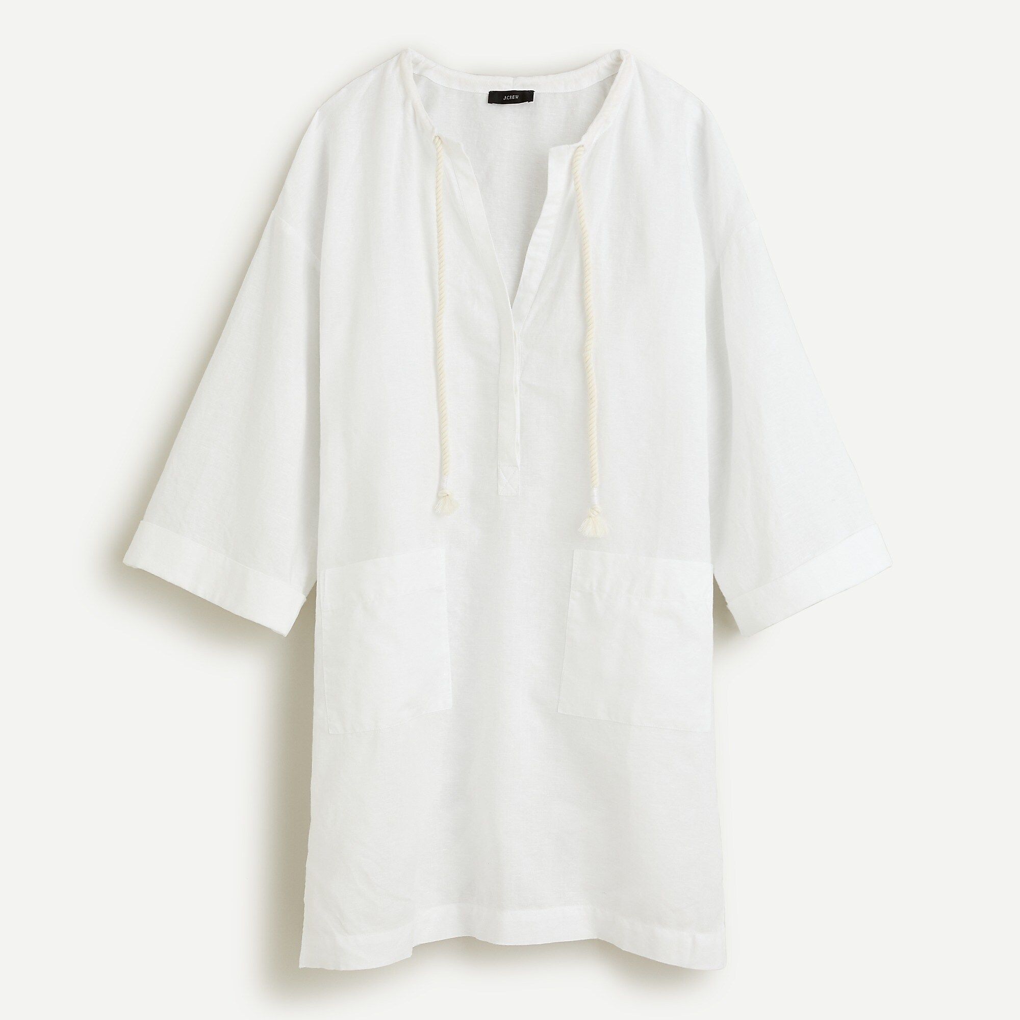 Cotton-linen V-neck beach tunic | J.Crew US