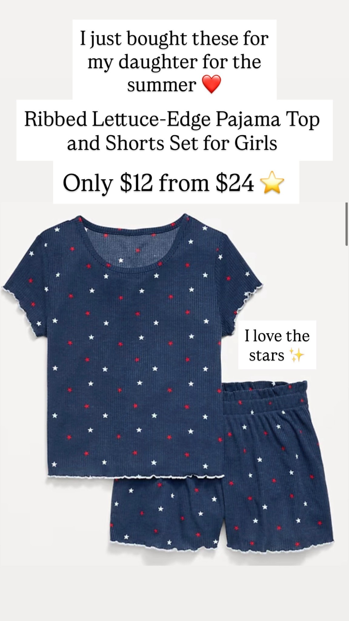 Ribbed Lettuce-Edge Pajama Top and Shorts Set for Girls are $12 from $24

#LTKSaleAlert #LTKKids