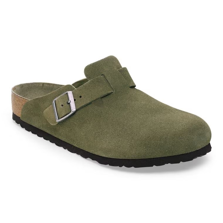 Boston Soft Footbed Suede Leather Thyme Tonal | BIRKENSTOCK | Birkenstock USA