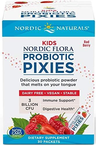Nordic Naturals Kids Probiotic Pixies - Probiotic Powder for Children's Digestive Health, Sugar-F... | Amazon (US)