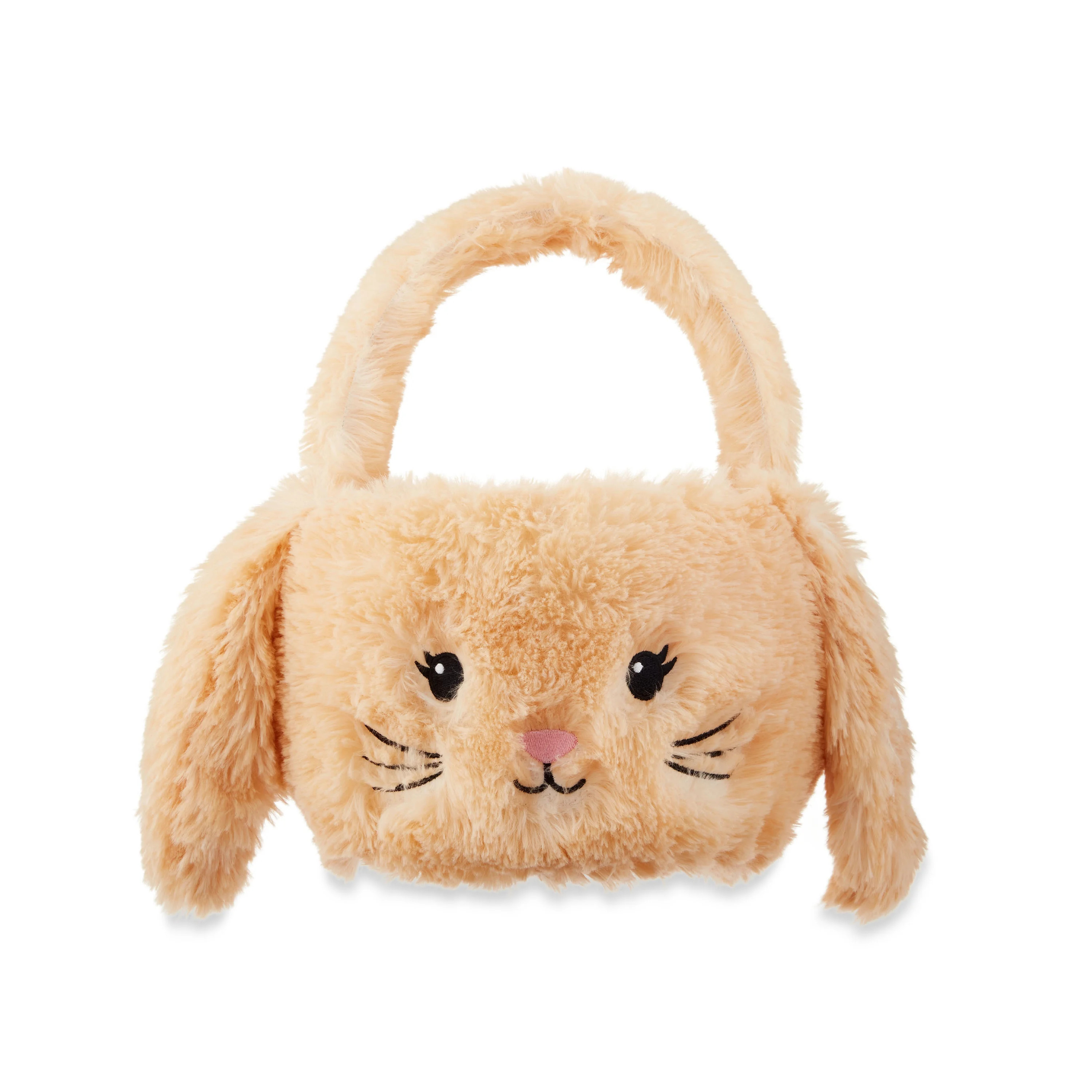 Easter Brown Plush Bunny Basket, 12 in x 12 in, by Way To Celebrate | Walmart (US)