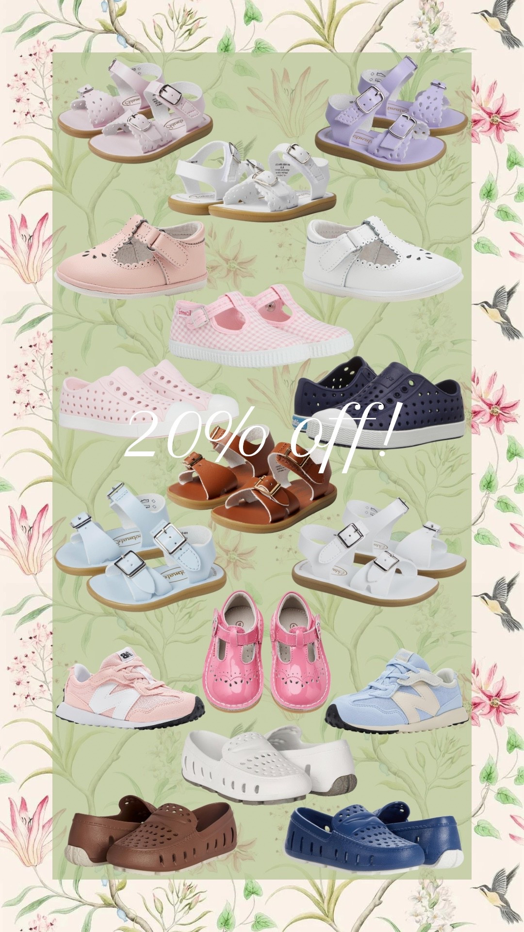 ALL of the best kid’s shoe brands are 20% off! Everything from Footmates and Lamour, to Natives and more! 👏🏻
Use code WIN20 to save! 
@Zappos 

#LTKBaby #LTKKids #LTKSaleAlert