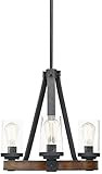 Kichler Barrington 17.99" 3-Light Distressed Rustic Glass Candle Chandelier New! ..#G4E435T1 34452-3 | Amazon (US)