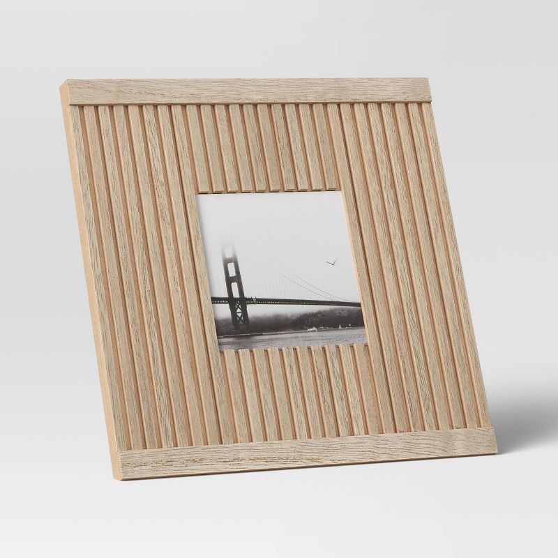 Wood Fluted Frame with Slats Natural - Threshold™ | Target