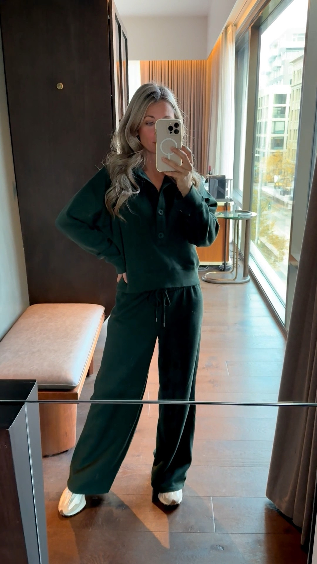 Target Universal Thread dark green buttoned down pullover and sweatpants… y’all, this set is hands down legit. It is SO cozy! The pants are way cozier than I expected! This dark green color is perfect for Christmas! Wearing an XS in both! $35 each!

#LTKOver40 #LTKSeasonal #LTKGiftGuide