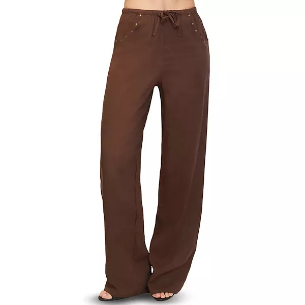 Juniors' Pink Republic Wide Leg Linen Blend Pants | Kohl's