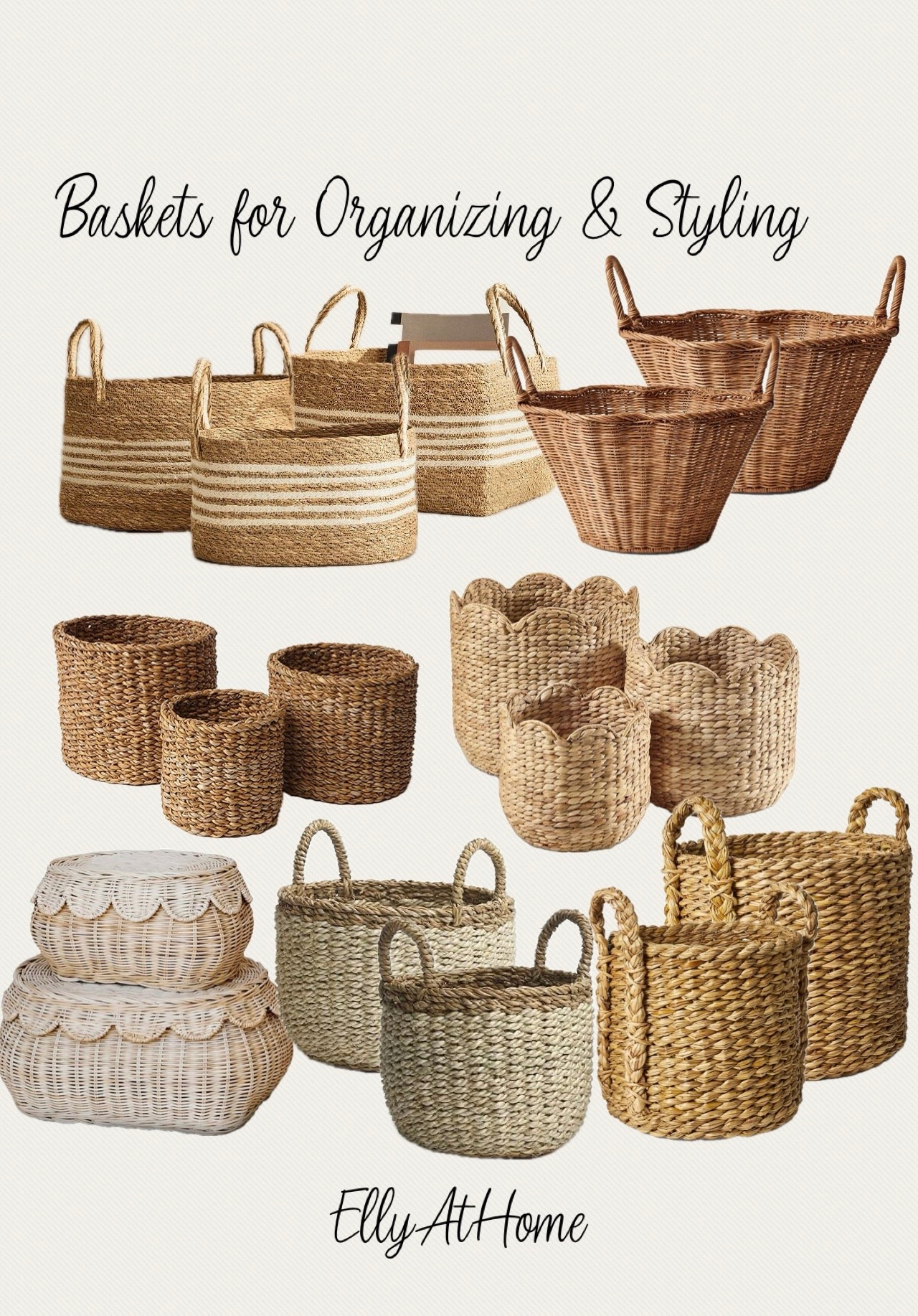 2026 home organizing & styling! Shop a variety of beautiful style baskets in different woven looks. Living room, kids bedroom, playroom, bathroom, mudroom, family room, kitchen. Pottery Barn, Amazon home, Target. 

#LTKHome #LTKFindsUnder50