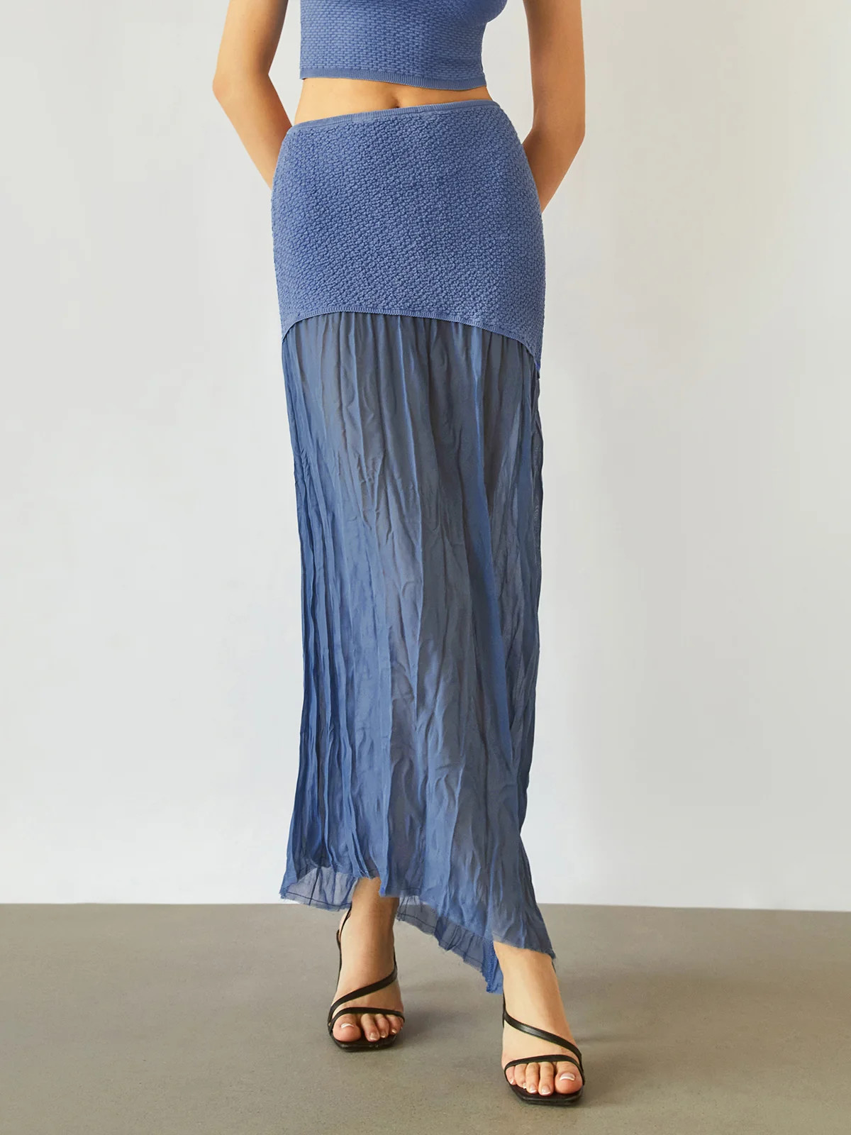 Sea Breeze Patchwork Maxi Skirt | Commense