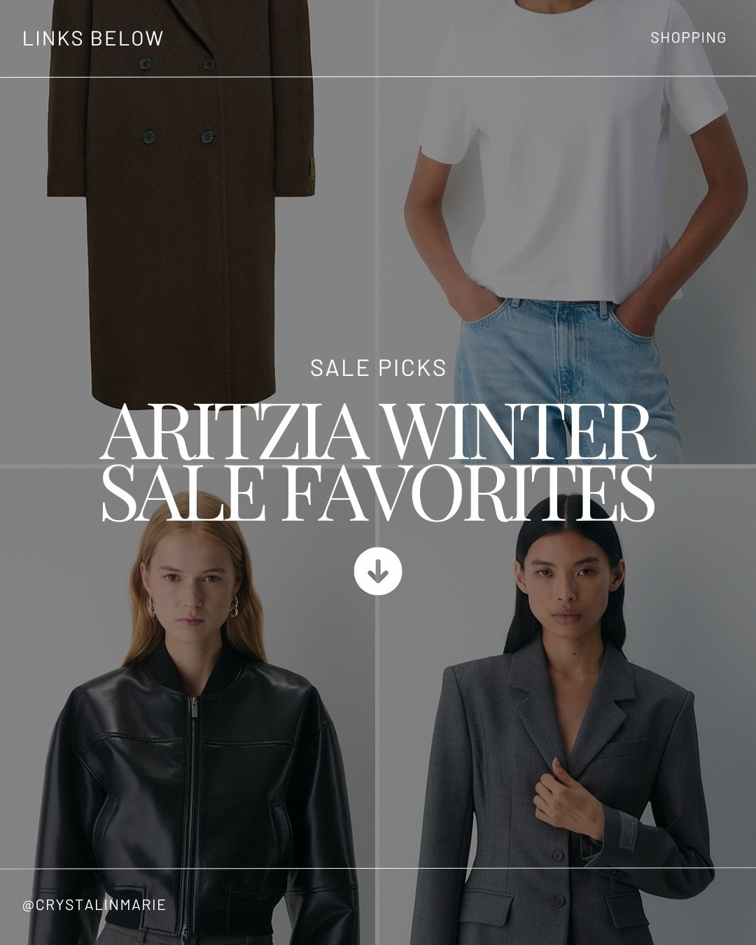 Aritzia winter sale picks: all of which I own and recommend

Slouch coat-  xs short
Tee - medium 
Blazer - 4
Bomber - xs
Cashmere sweater - xs
Long puffer - xs

#LTKSaleAlert