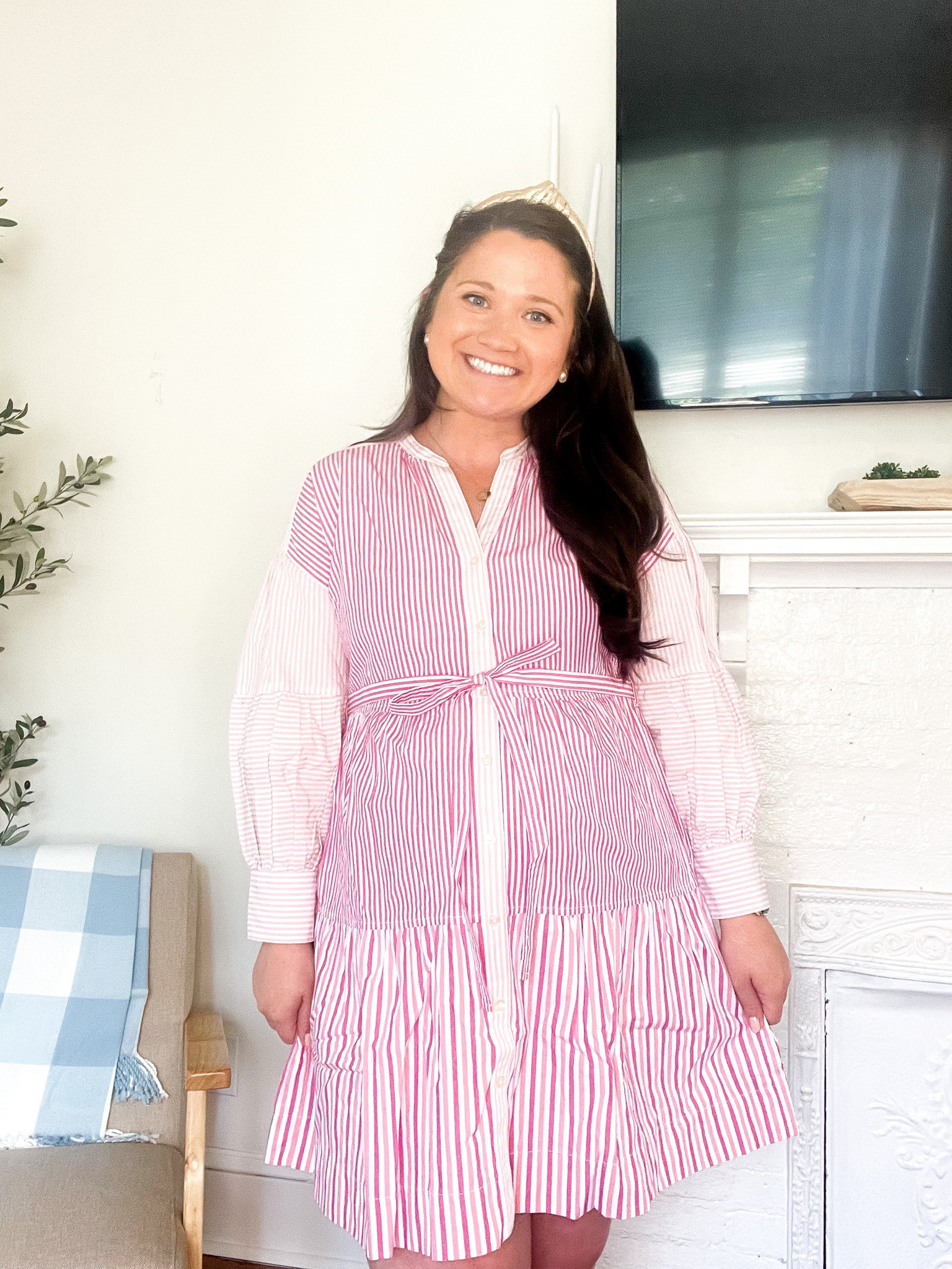 Work outfit. Summer dress. Look for less. Walmart. Pink striped dress. Work dress. Vacation outfit. Coastal grandmother. Grand millennial style

#LTKworkwear #LTKstyletip #LTKunder50