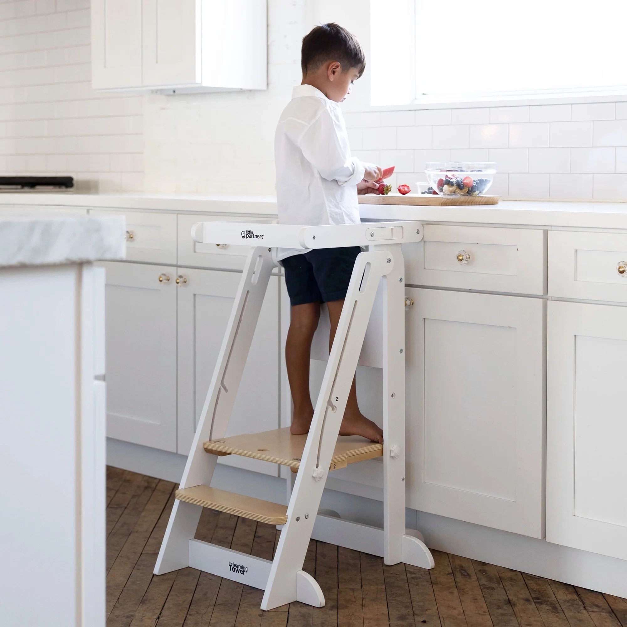 Little Partners Learn 'N Fold Learning Tower, Foldable Toddler Tower Baby Kitchen Stool -  Kitche... | Walmart (US)