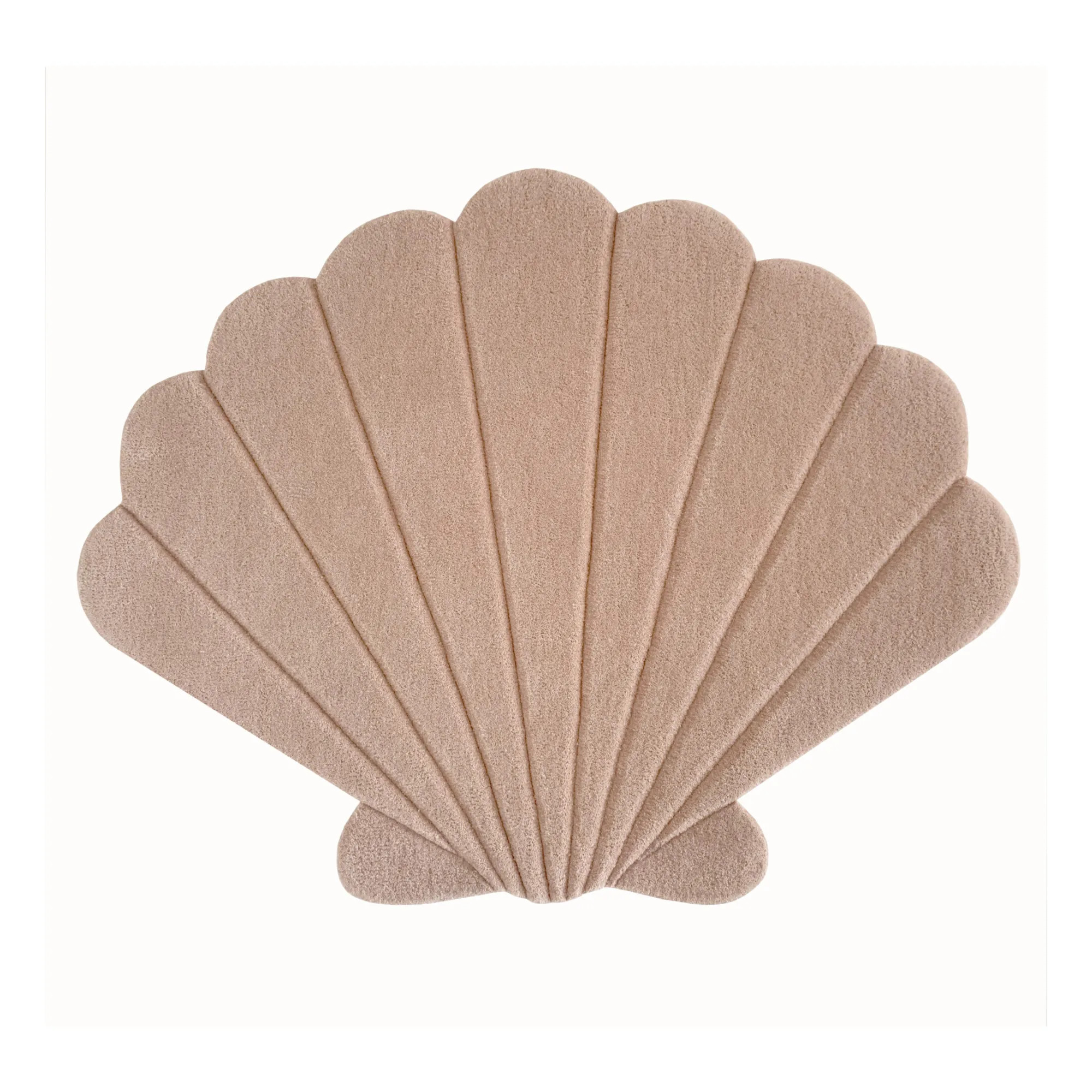 Woollen Shell Rug | Powder pink | Smallable