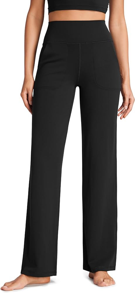 CRZ YOGA Womens Butterluxe High Waist Wide Leg Pants with Pockets 31" - Buttery Soft Comfy Casual... | Amazon (US)