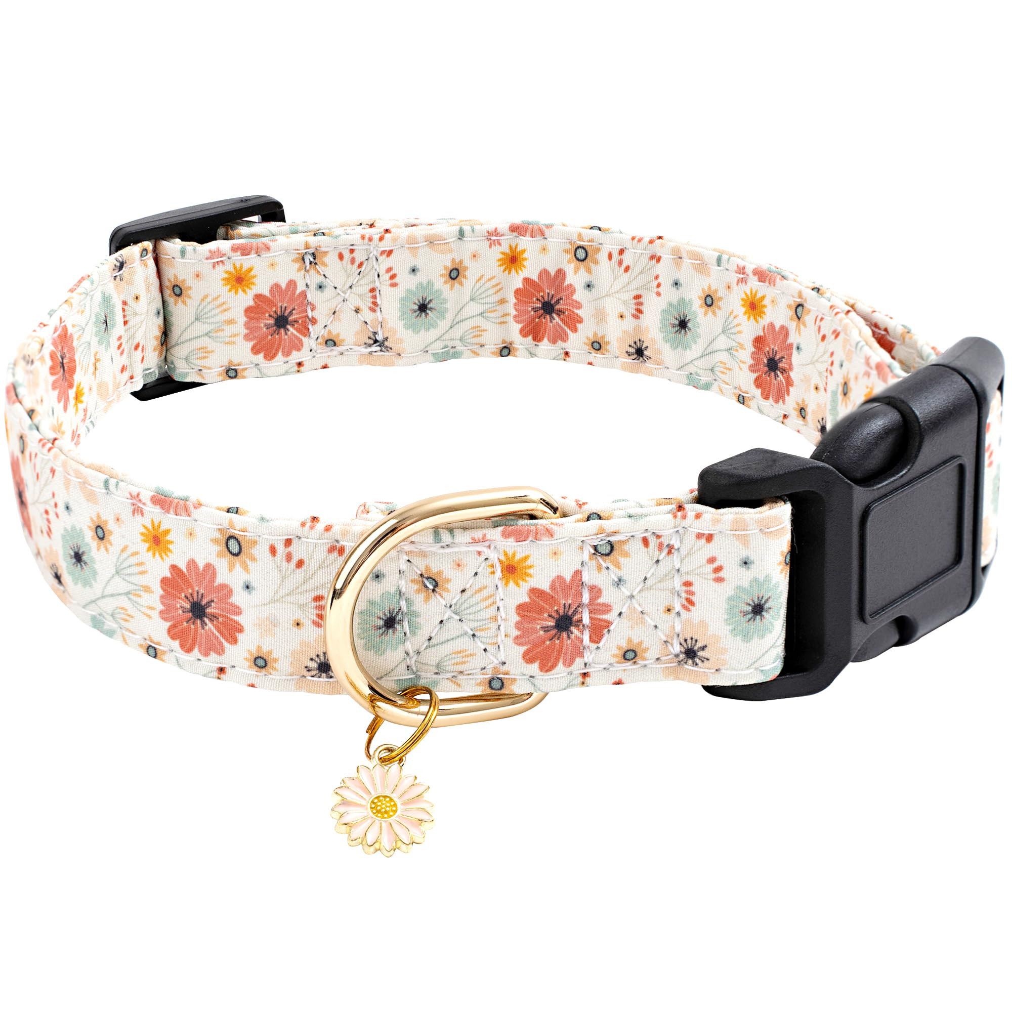 Faygarsle Cotton Designer Dogs Collar Cute Flower Dog Collars for Girl Female Small Medium Large ... | Amazon (US)