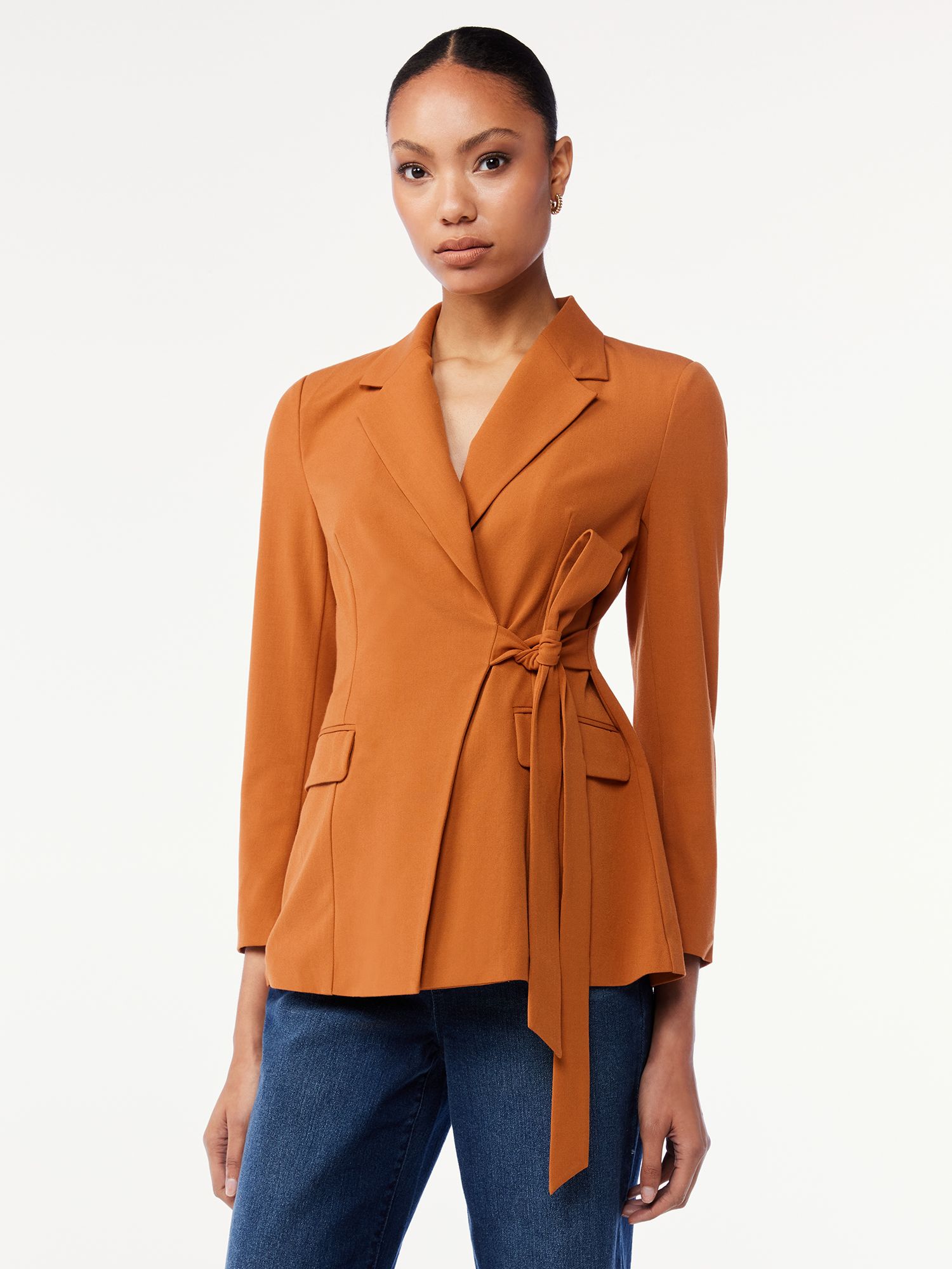 Scoop Women's Side Belt Blazer | Walmart (US)