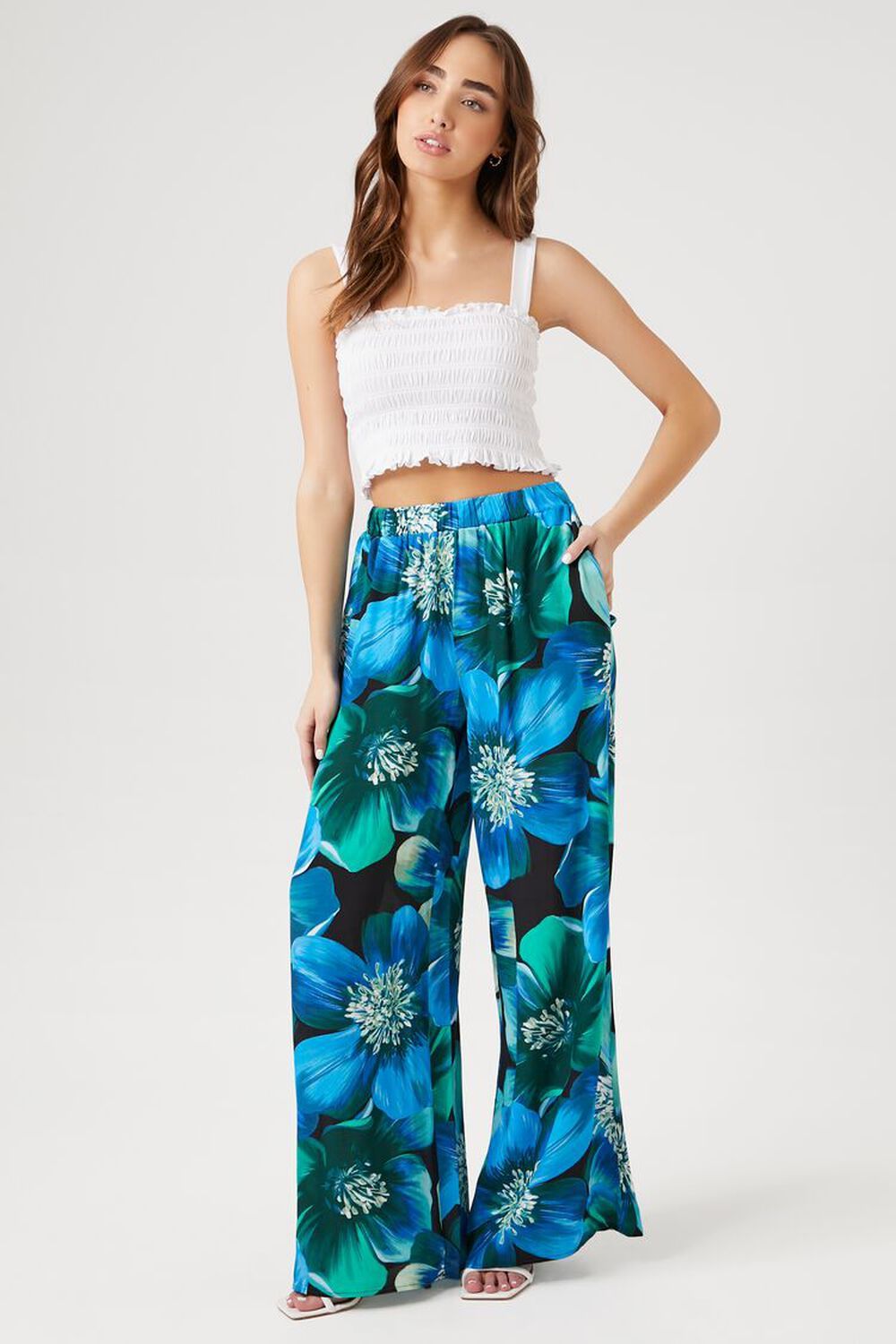 Floral Print Wide-Leg Pants | Forever 21 (US)