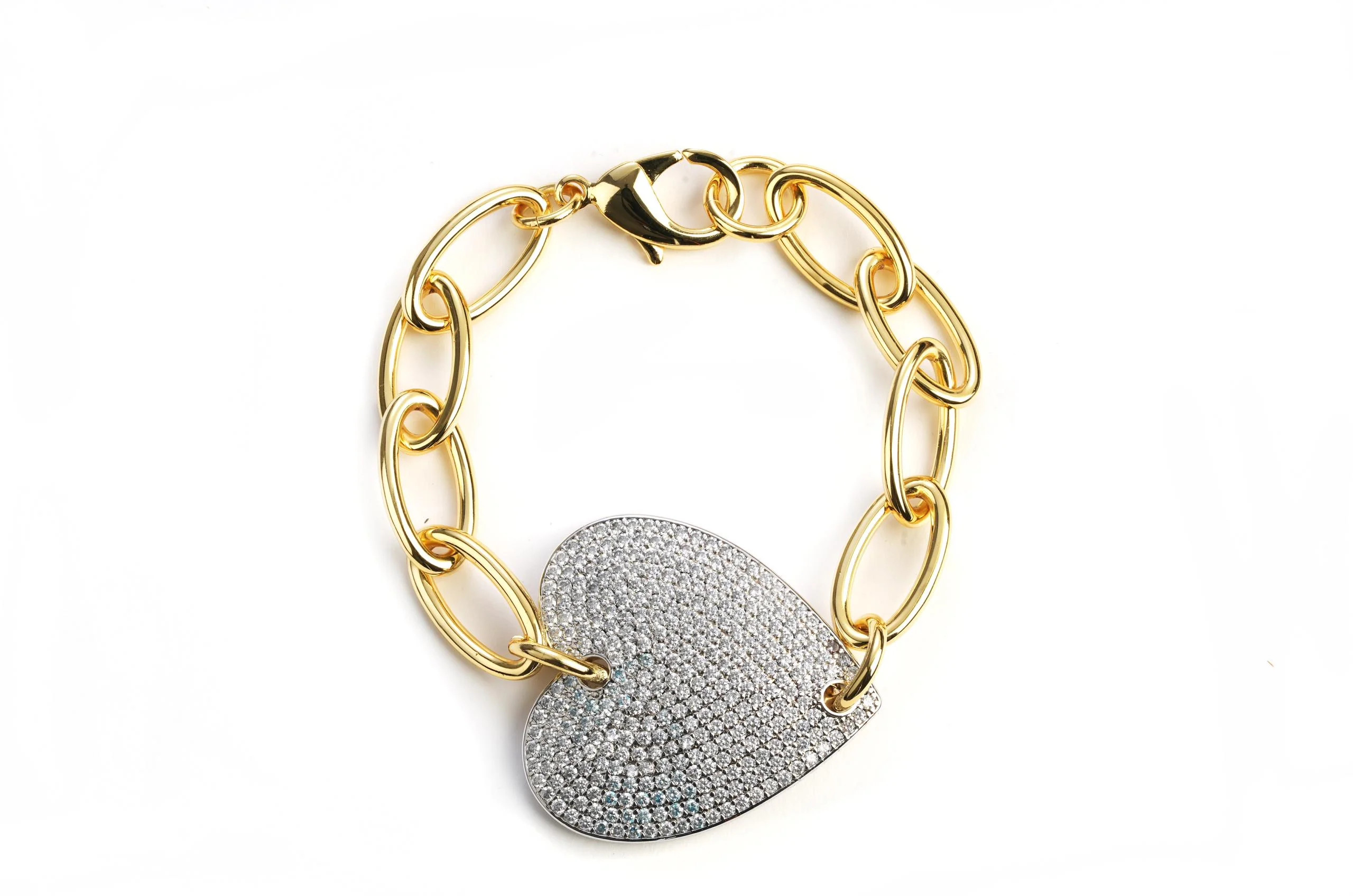 Statement Bling Heart Bracelet | Lauren Amble Designs