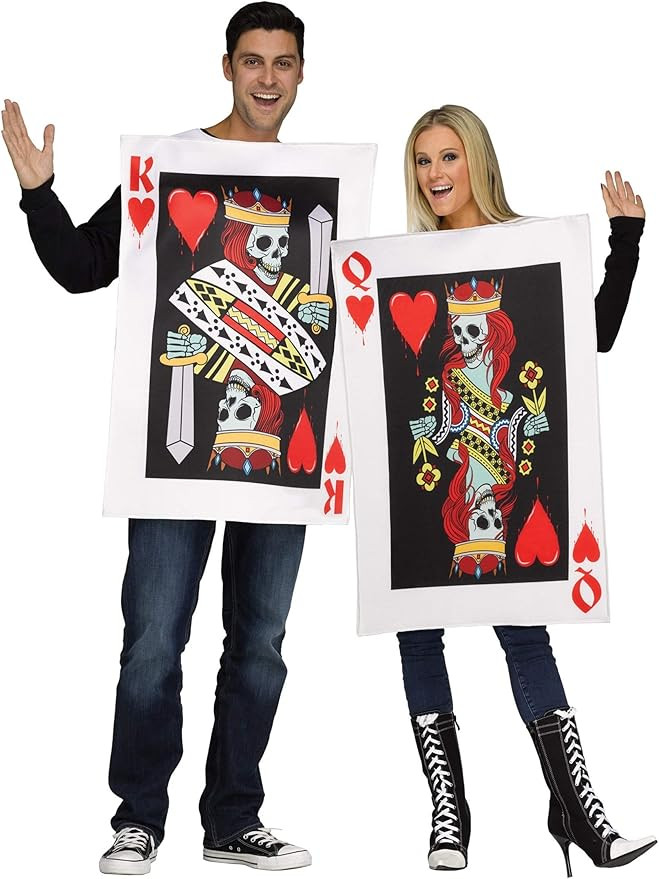 Amazon.com: Fun World King & Queen of Hearts Costume for Adults Standard : Clothing, Shoes & Jewe... | Amazon (US)