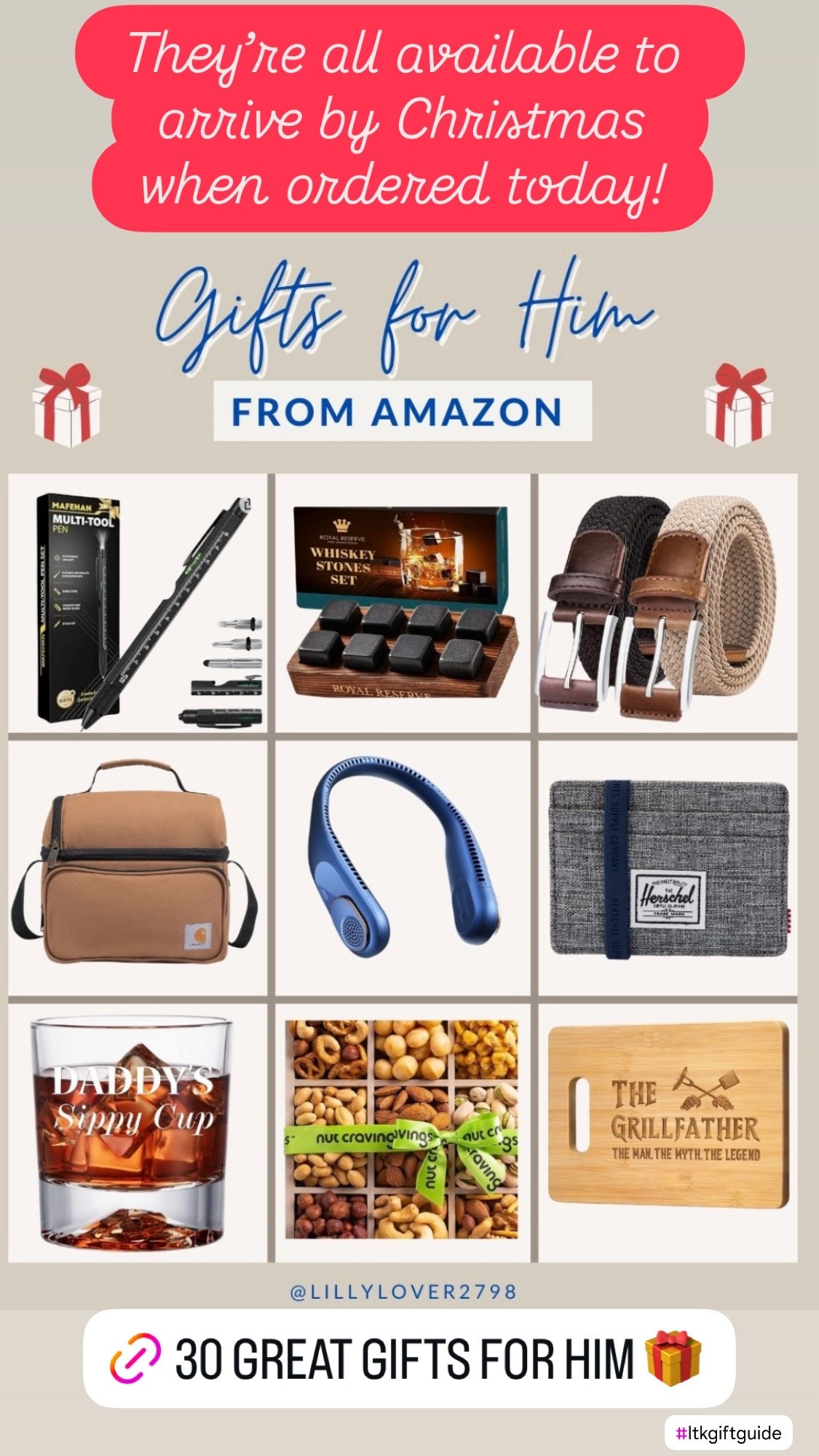 Last-Minute Gifts for Him 🎁
Forgot one more gift? I’ve got you covered. These guy-approved gifts are practical, fun, and actually useful — and the best part? They’re all available to arrive by Christmas when ordered today.

From everyday essentials to crowd-favorite gadgets, these are perfect for husbands, dads, brothers, sons, coworkers, and that guy who’s impossible to shop for. 🎅🏼✔️

last minute gifts for him, stocking stuffers for men, gifts for him under $50, holiday gift ideas for men, Christmas gifts for him, men’s gift ideas, practical gifts for men, Amazon gifts for men, gifts that arrive by Christmas, last minute Christmas gifts, husband gift ideas, dad stocking stuffers, boyfriend gift ideas, men’s stocking stuffers, holiday shopping made easy
#LastMinuteGifts
#MensGiftIdeas
#HolidayGiftsForHim
#ChristmasShopping
#GiftIdeasForMen
#AmazonFinds
#GiftsThatArriveByChristmas
#HolidayGiftGuide

#LTKMens #LTKGiftGuide #LTKHoliday