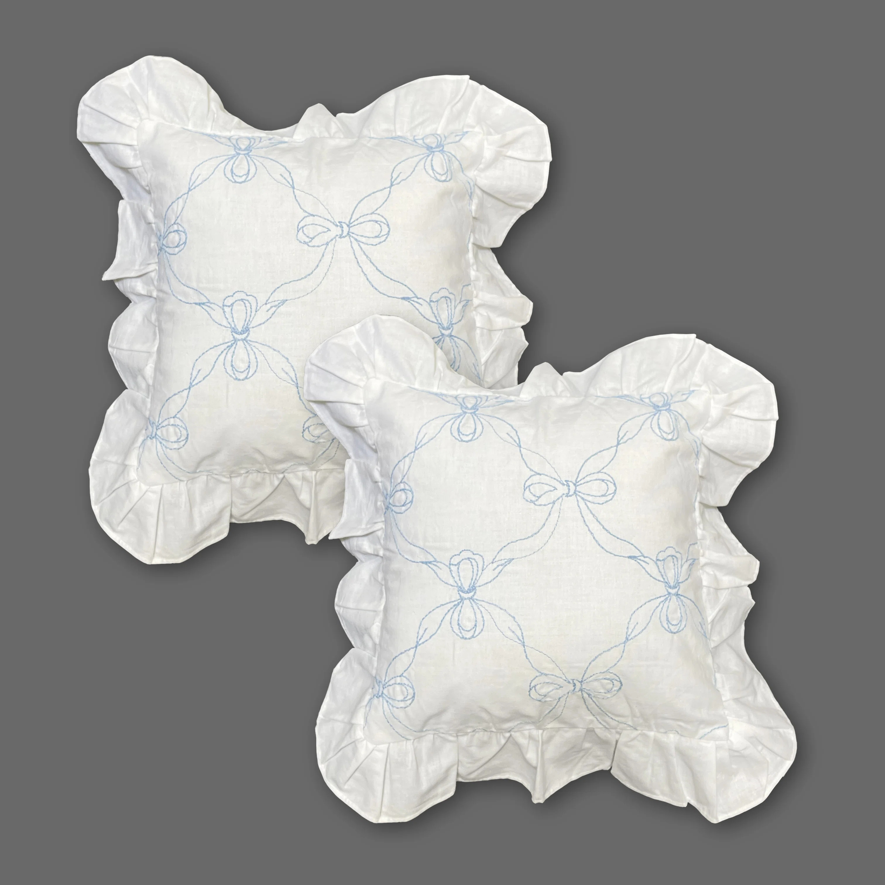 ModernHeirloom Embroidered Bow Vintage 2-Piece Pillow Set | Wayfair | Wayfair North America