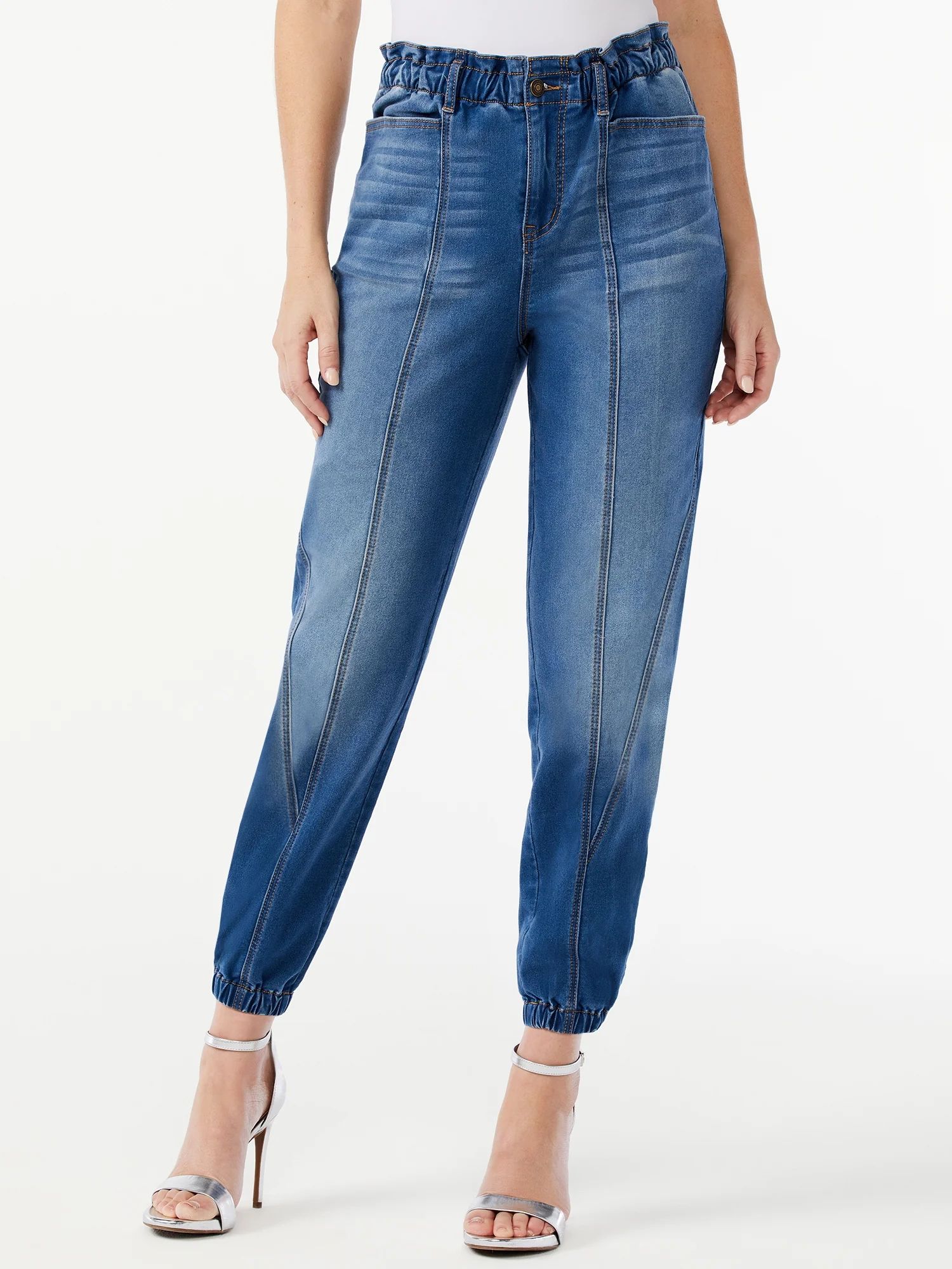 Sofia Jeans by Sofia Vergara Women's Paperbag Waist Joggers | Walmart (US)