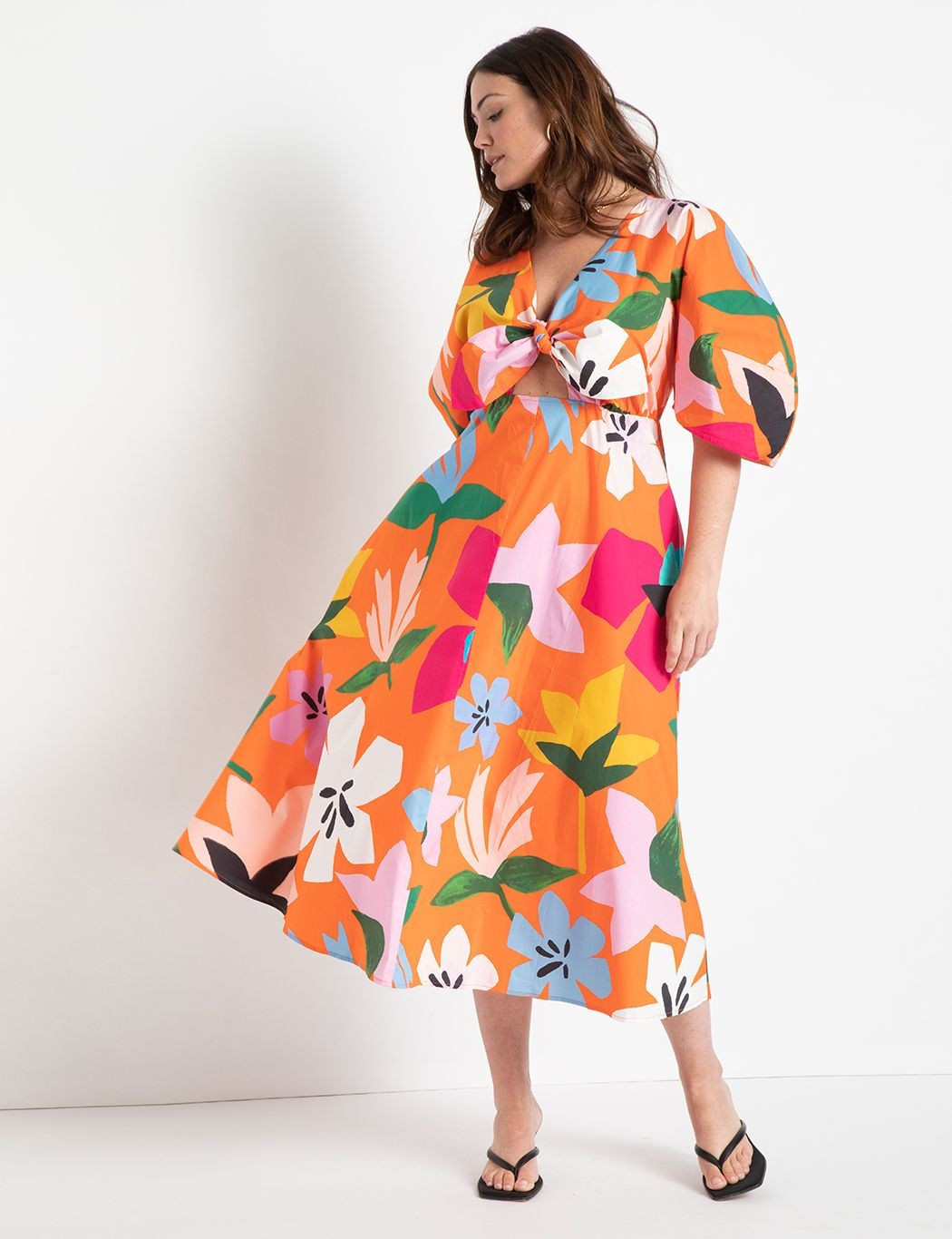 Puff Sleeve Maxi Dress | Eloquii