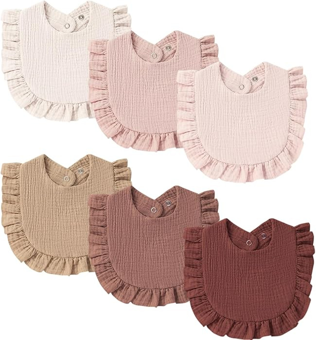 Baby Muslin Bibs Bandana Drool Bibs for Unisex Boys & Girls, Soft and Absorbent Cotton Teething D... | Amazon (US)