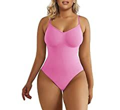 Bodysuit for Women Tummy Control Shapewear Seamless Sculpting Thong Body Shaper Tank Top | Amazon (US)