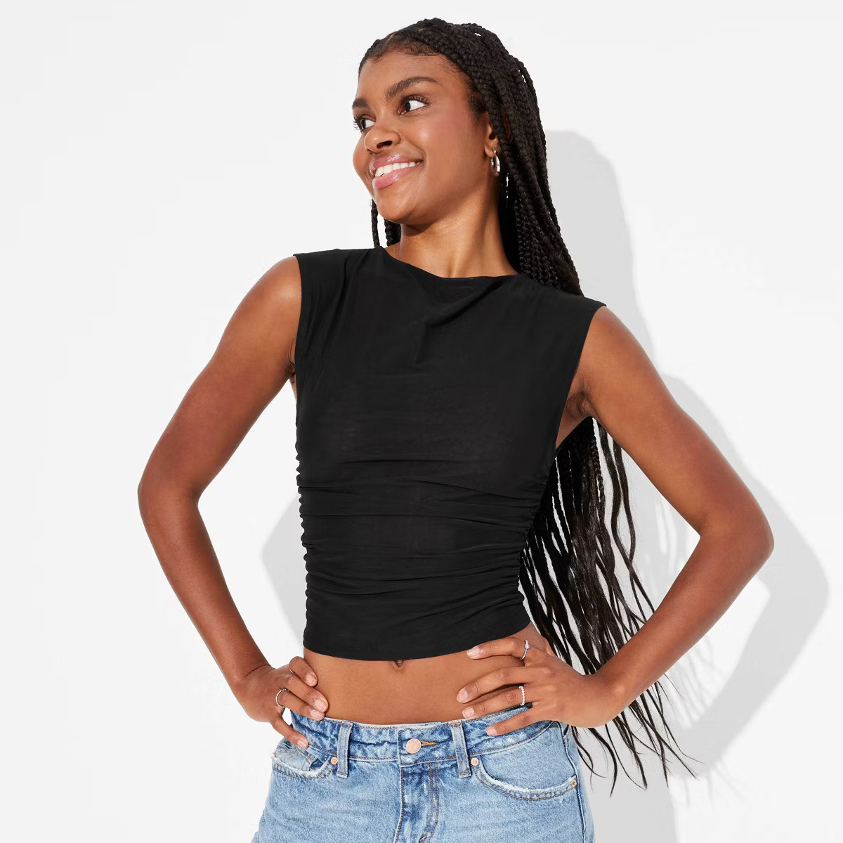 Women's Short Sleeve Boat Neck Mesh T-Shirt - Wild Fable™ | Target