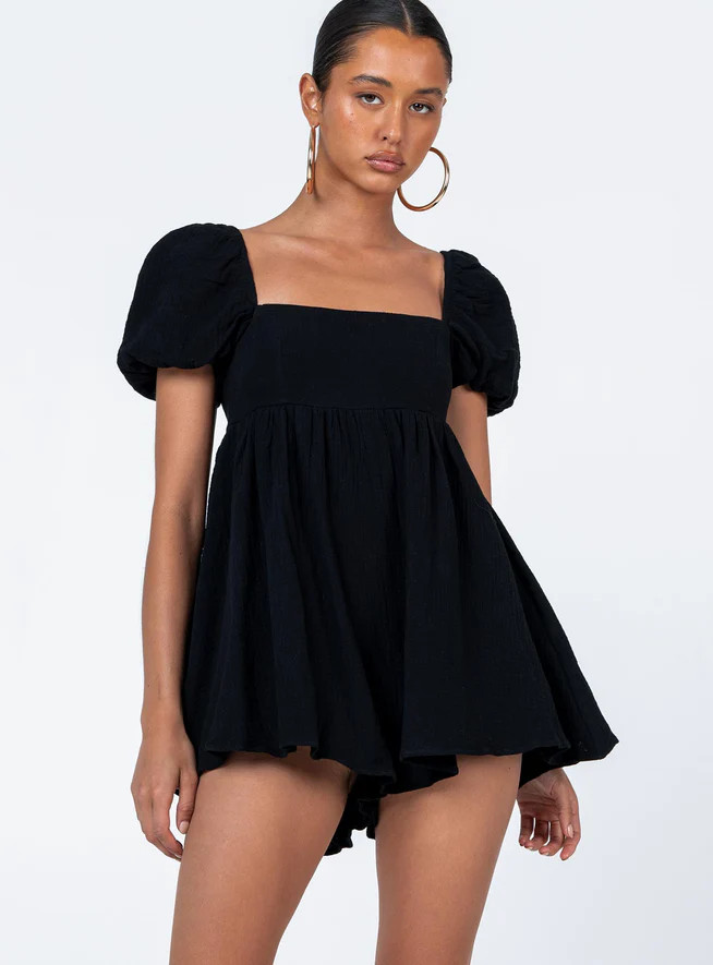 Lorna Romper Black | Princess Polly US