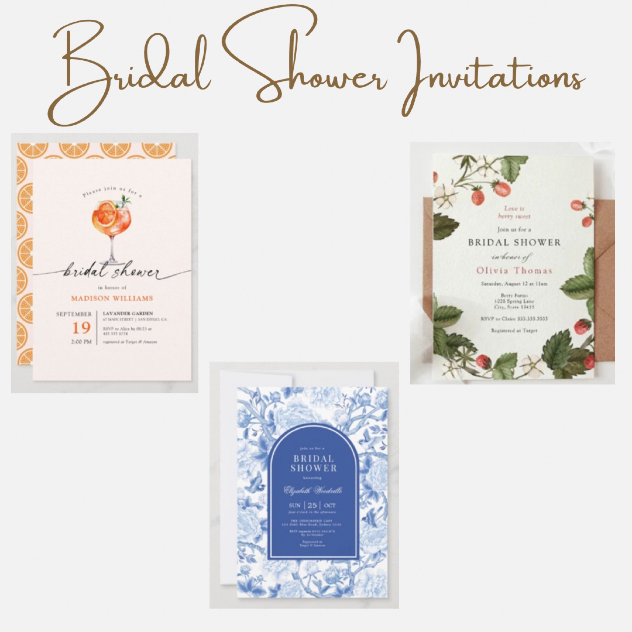 Some super cute bridal shower invites!! 

#LTKwedding #LTKparties #LTKsalealert