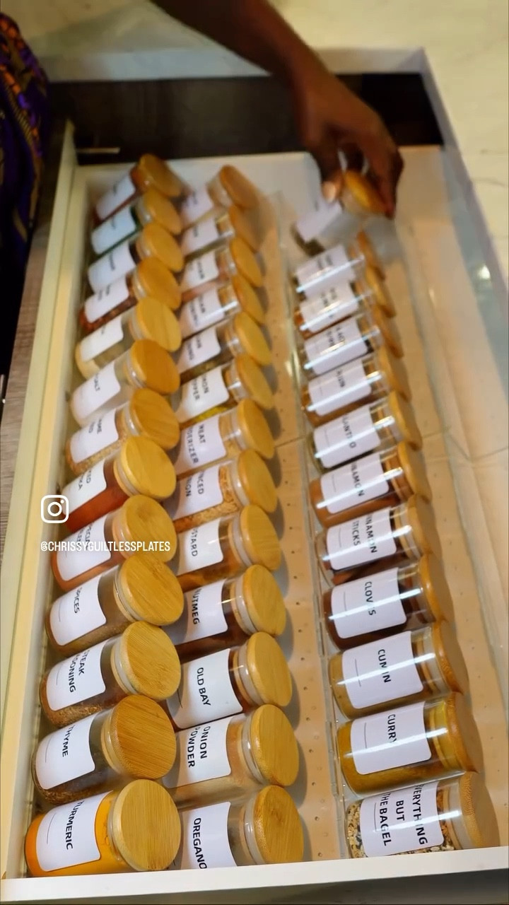 Seasoning organization | season draws | spice rack | oil jars| kitchen organization 

#LTKfindsunder50 #LTKSeasonal #LTKhome