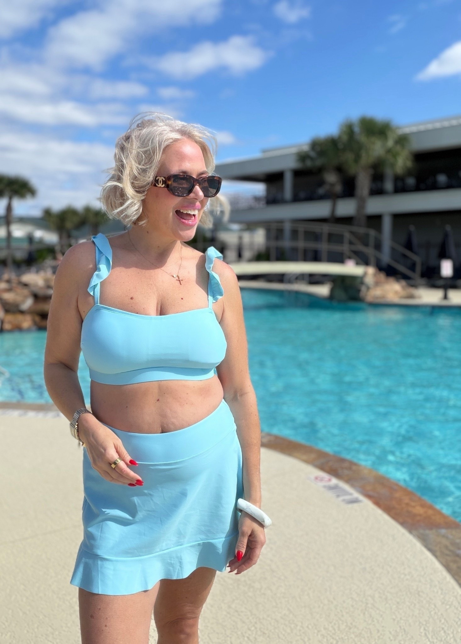 How cute is this swimsuit?!
I know stepping out in a bikini can feel scary, but this skirt detail makes it feel fun, flattering, and totally wearable! 

women over 50 fashion, over 50 style inspiration, midlife fashion blogger, ageless style women, chic over 50 outfits, modern classic style women

#LTKSwim #LTKSeasonal #LTKOver40