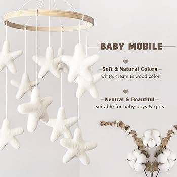 Baby Mobile for Crib - Boho Crib Mobile - Felt Star Mobile - Gender Neutral Baby Mobile - Boho Nu... | Amazon (US)