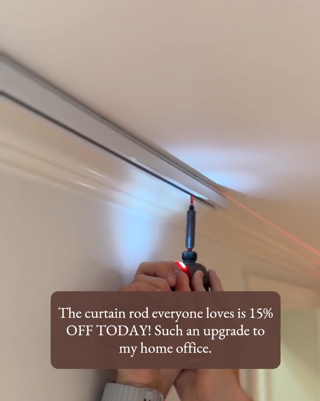 The curtain rod everyone loves is 15% off today for Amazon Big Deal Days! This ceiling mount curtain track was such an upgrade to my home office. It mounts right to the ceiling for a clean, high look and the curtains glide so smoothly. 

 #amazonbigdealdays #bigdealdays #primebigdealdays #amazondeals #curtaintrack #ceilingcurtaintrack #curtainrod #ceilingmountcurtains #homeoffice #homeofficedecor #windowtreatments #diyhome #homeupgrade #amazonhome #salealert #founditonamazon #LTKSaleAlert