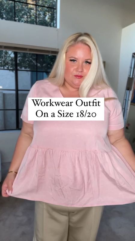 Plus size workwear outfit 
Comfortable style
Chic style for spring
Pants 20s
Top 2x 
Blazer 22 (linking similar too)

#LTKplussize #LTKfindsunder100 #LTKstyletip