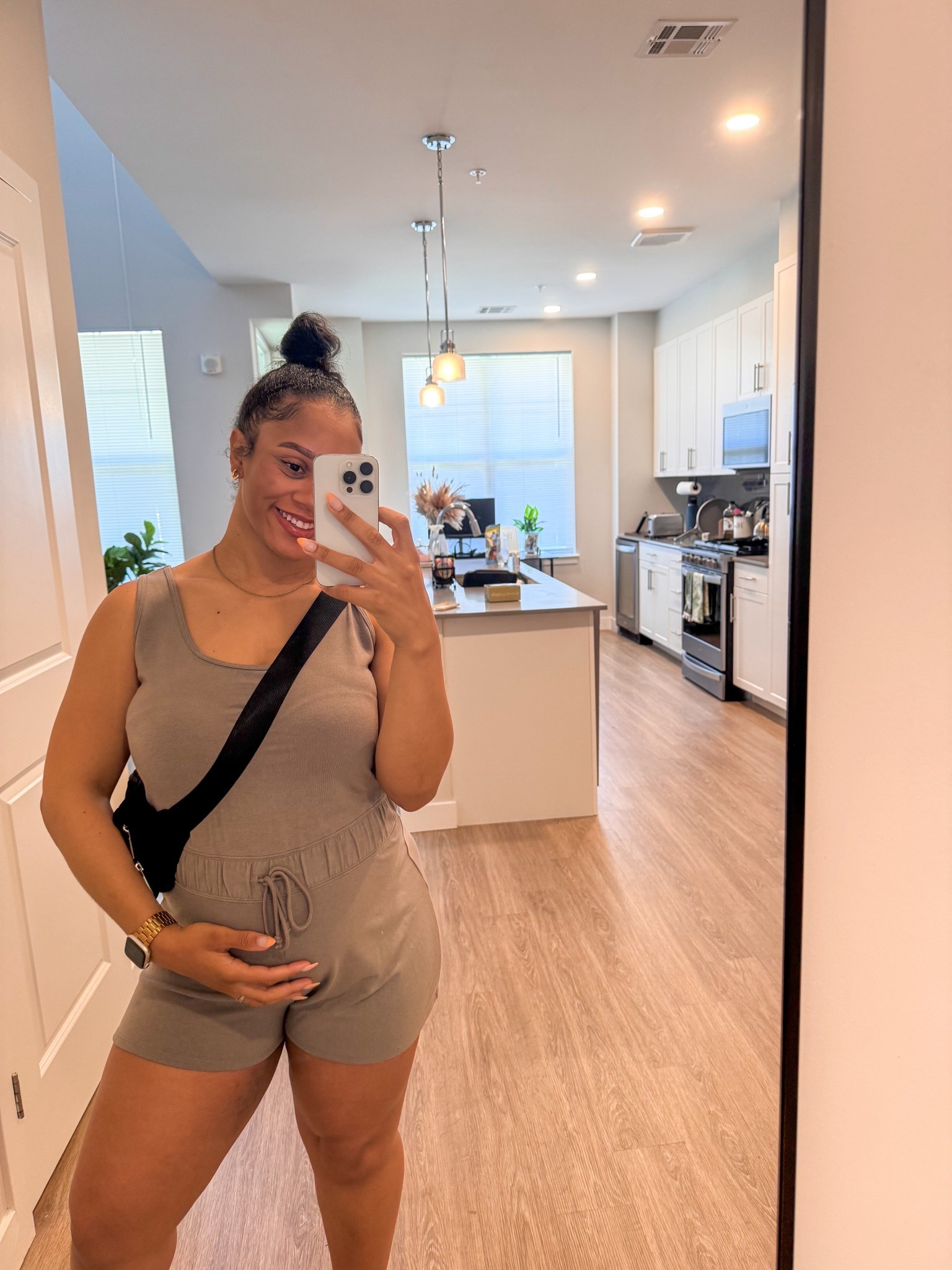 Here’s the perfect summer bump-friendly romper! Great for something to throw on during those hot days 🤰🏽.

#LTKPetite #LTKSeasonal #LTKBump
