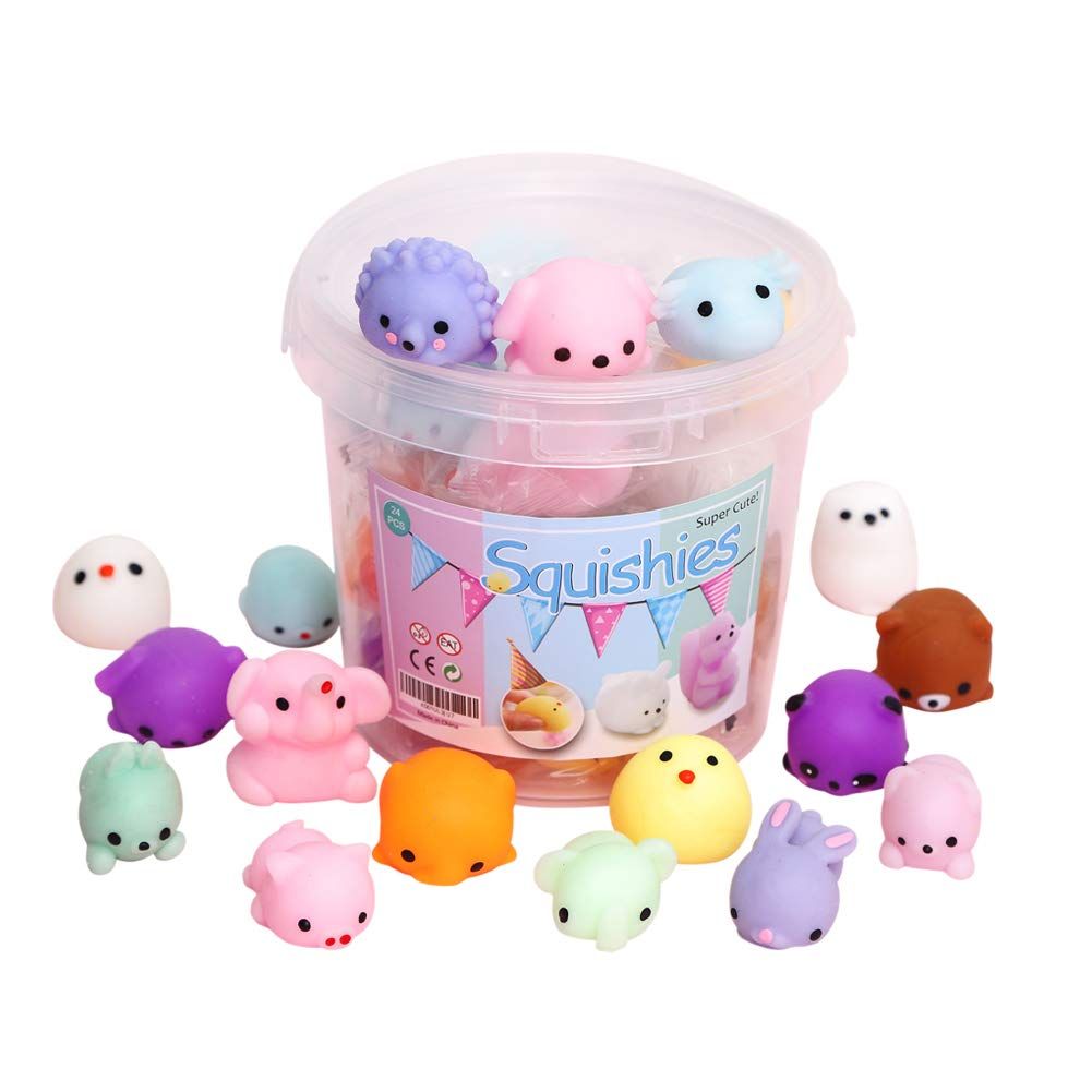 KINGYAO Squishies Squishy Toy 24pcs Party Favors for Kids Mochi Squishy Toy moji Kids Mini Kawaii sq | Amazon (US)