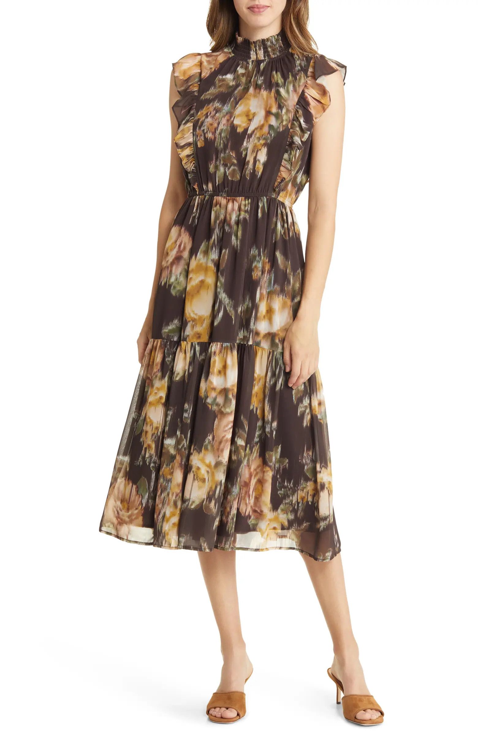 Anna Floral Chiffon Dress | Nordstrom