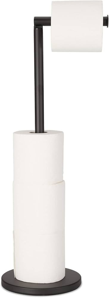Toilet Paper Holder Stand Free-Standing Tissue Paper Roll Storage Stainless Steel Rustproof,Matte... | Amazon (US)