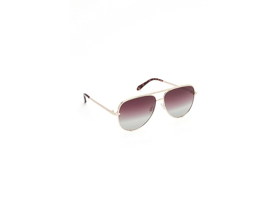 QUAY AUSTRALIA High Key Fashion Sunglasses Gold/Brown: One Size | Zappos.com