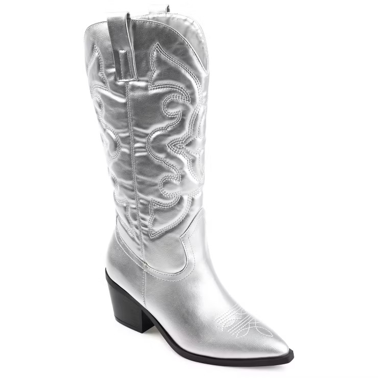Journee Collection Womens Chantry Pointed Toe Pull On Western Boots | Target