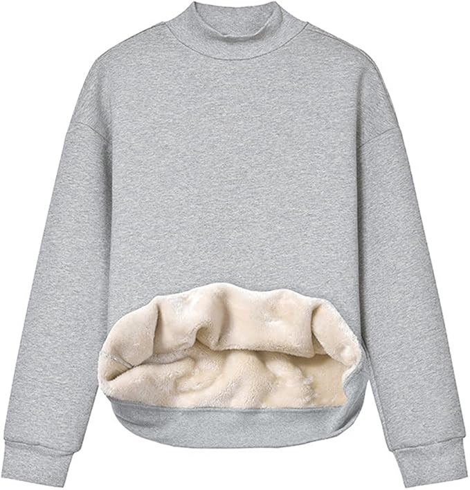 Hixiaohe Women's Winter Warm Sherpa Fleece Lined Hooded Sweatshirts Pullover Tops | Amazon (US)