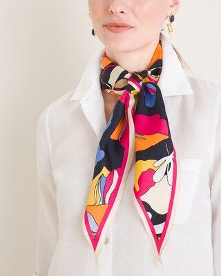 Silk Floral-Print Oblong Scarf | Chico's