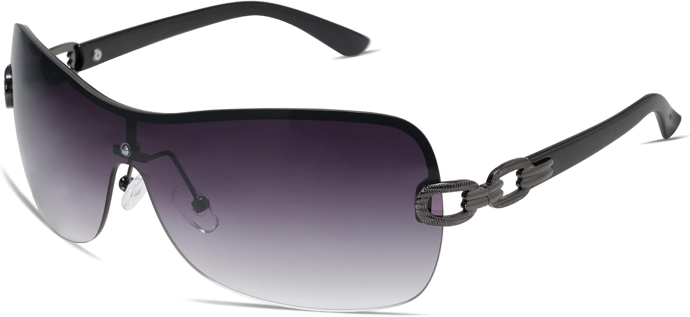 VANLINKER Stylish Rimless Frameless Rectangle Sunglasses for Women | Amazon (US)