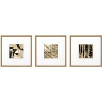 Paragon Grammercy II S/3 Wall Art, Paper/Cardboard/Wood in Brown, Size: 21 X 21 X 2 by DecoratorsBest | DecoratorsBest