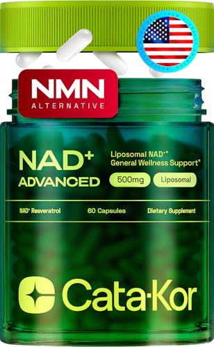 Cata-Kor Liposomal NAD Supplement with Resveratrol – NMN Supplement Alternative – Third-Party Tested – 30-Day Supply – Advanced NAD+ Resveratrol | Amazon (US)