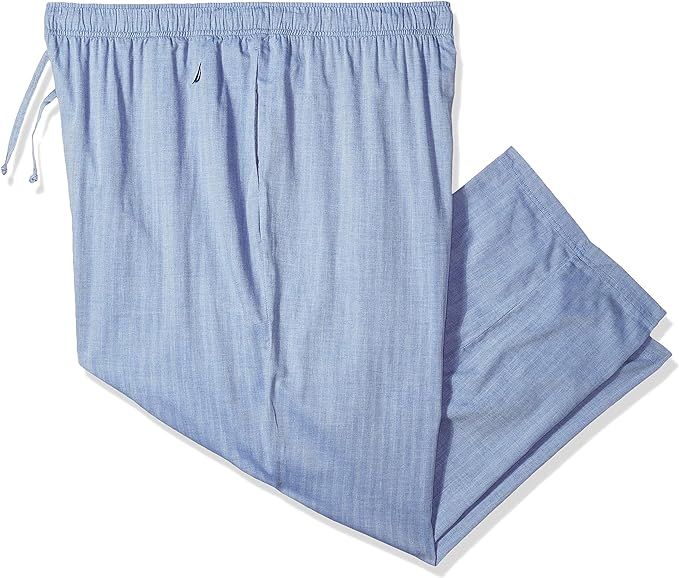 Nautica Men's Soft Woven 100% Cotton Elastic Waistband Sleep Pajama Pant | Amazon (US)