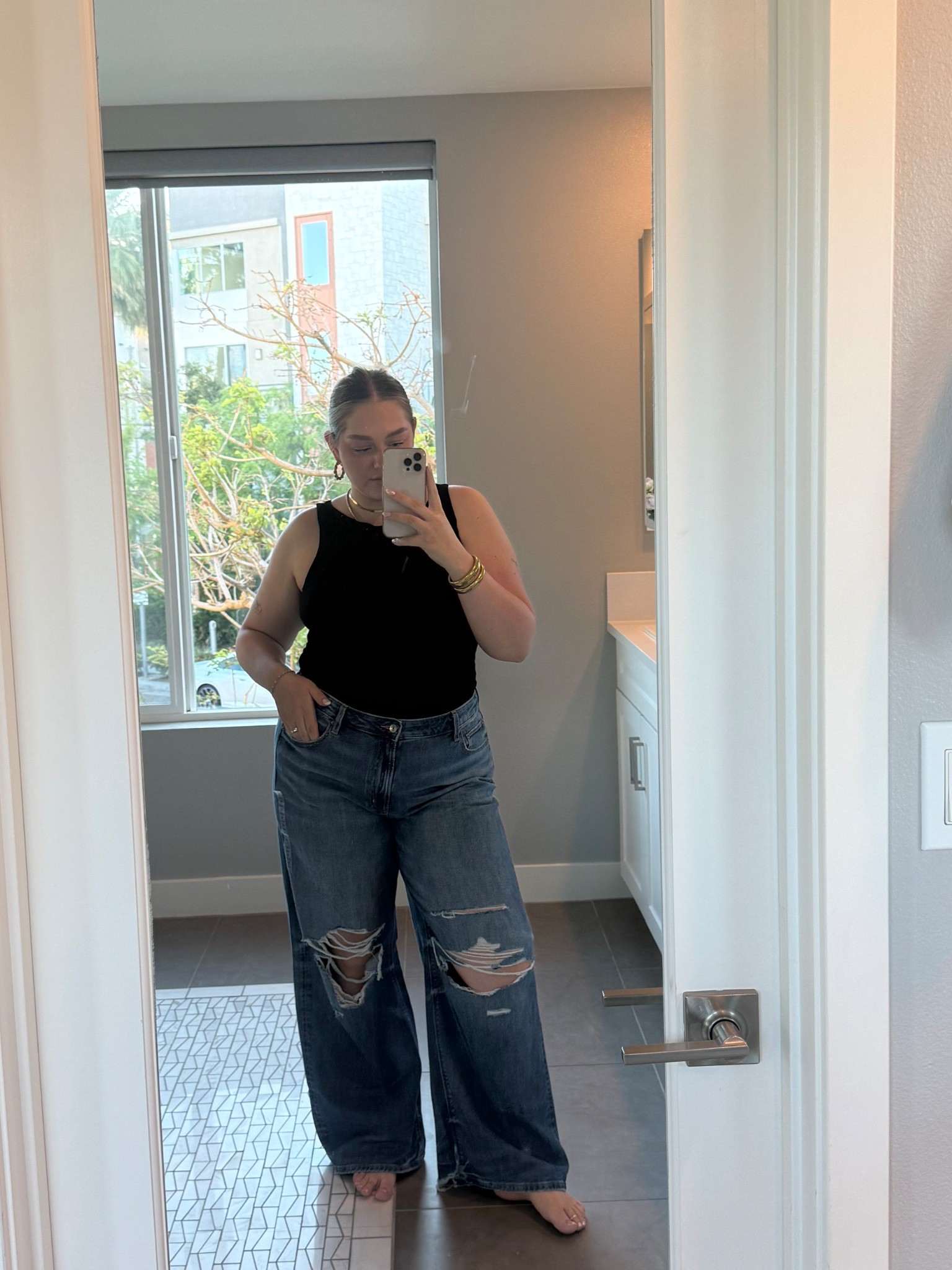 Just picked up a few pairs of jeans for postpartum that are comfy but still so cute! Linked these exact and a couple others I love! 

#LTKootd #LTKMidsize #LTKmomlife