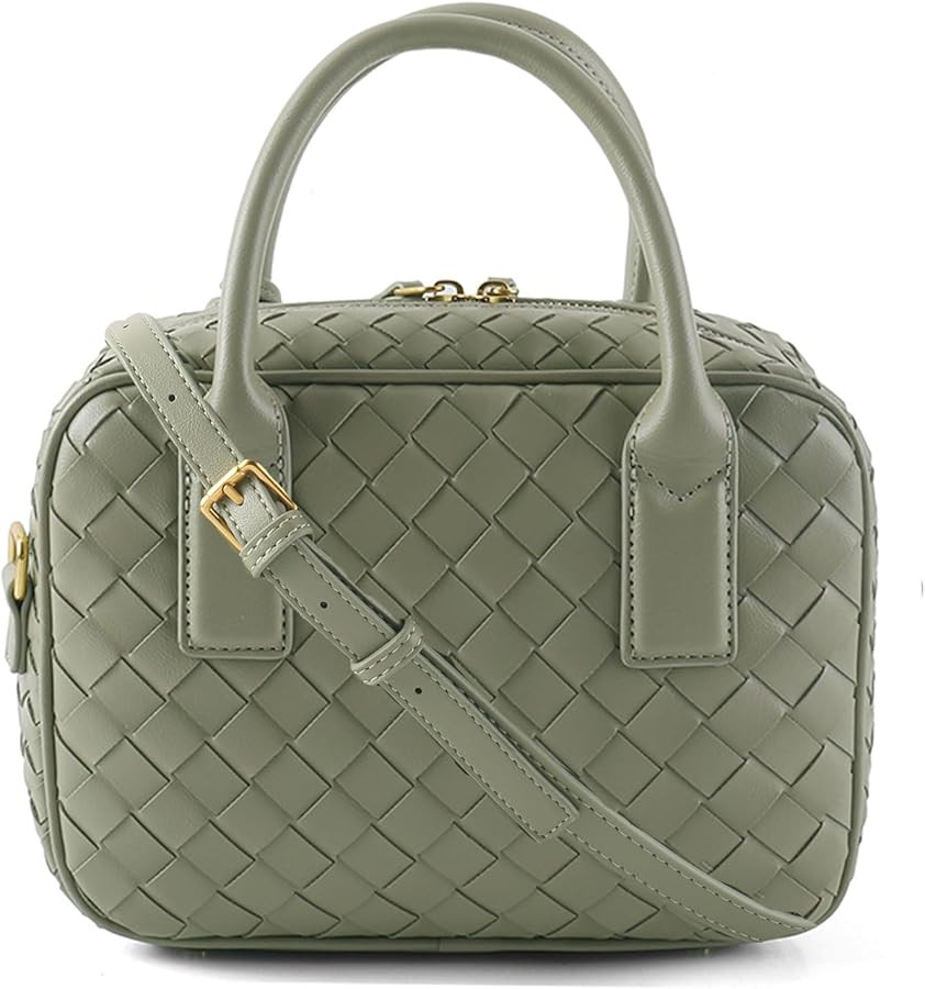Women's Woven Bag Handbag Woven Purses Crossbody Bag Stylish Top Handle Satchel bag, Lightweight ... | Amazon (US)